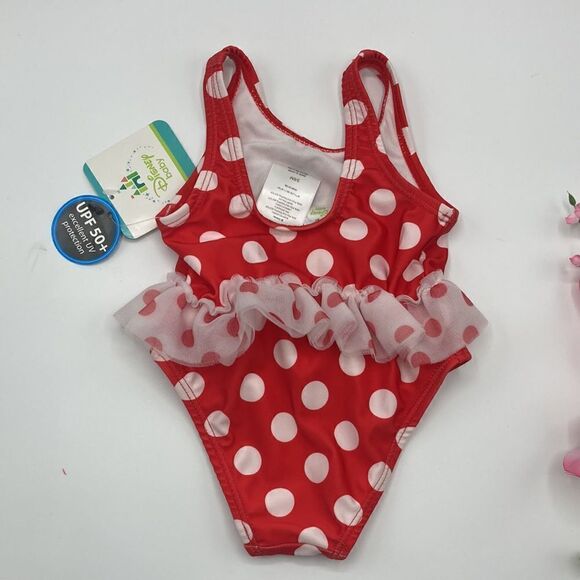 Baby Girl Disney Mini Mouse Tutu Swimsuit Bathing Suit Size 3-6M - Picture 3 of 4